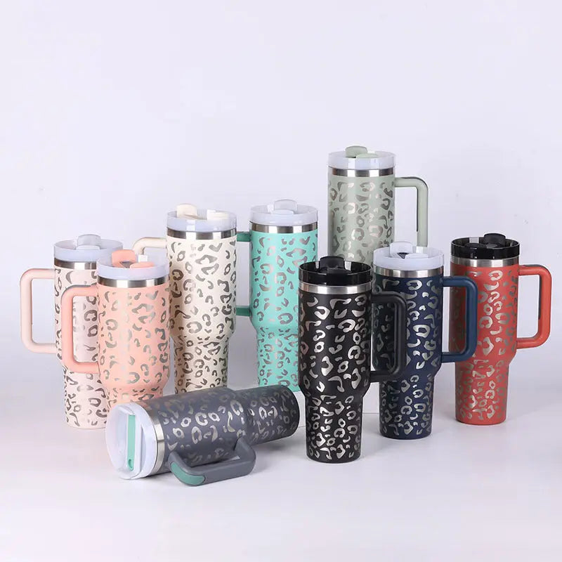 Garderion 40oz Insulated Tumbler with Handle & Straw Garderion