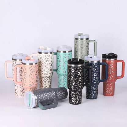 Garderion 40oz Insulated Tumbler with Handle & Straw Garderion