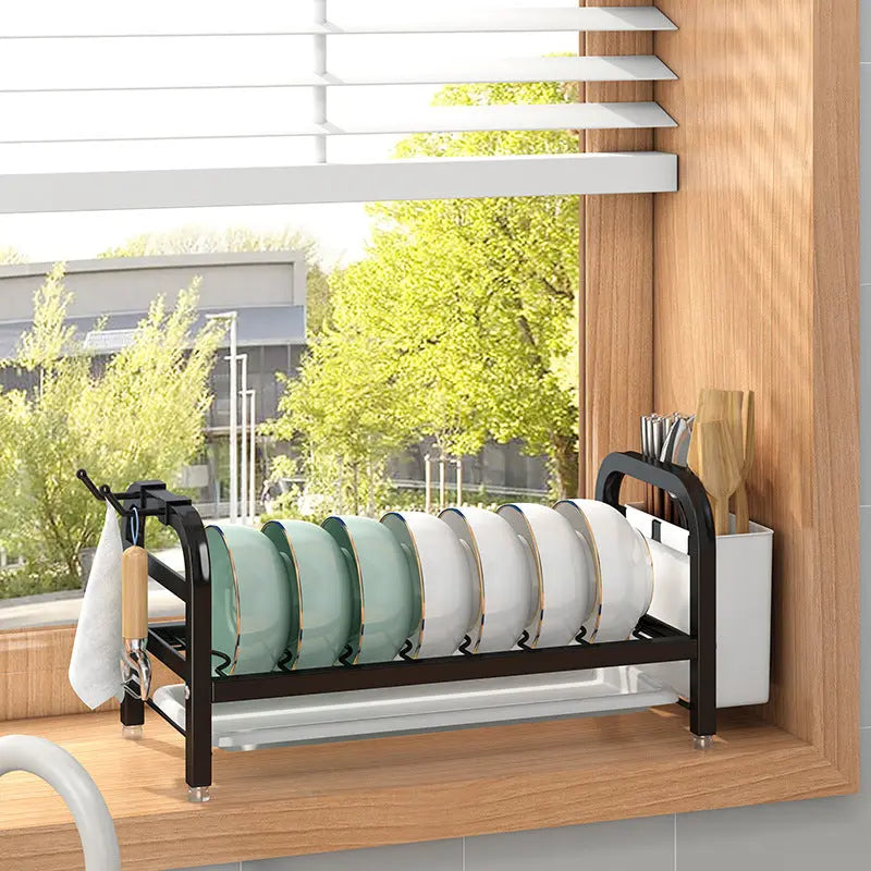 Garderion Kitchen Storage Rack – Double-Layer Dish Organizer Garderion
