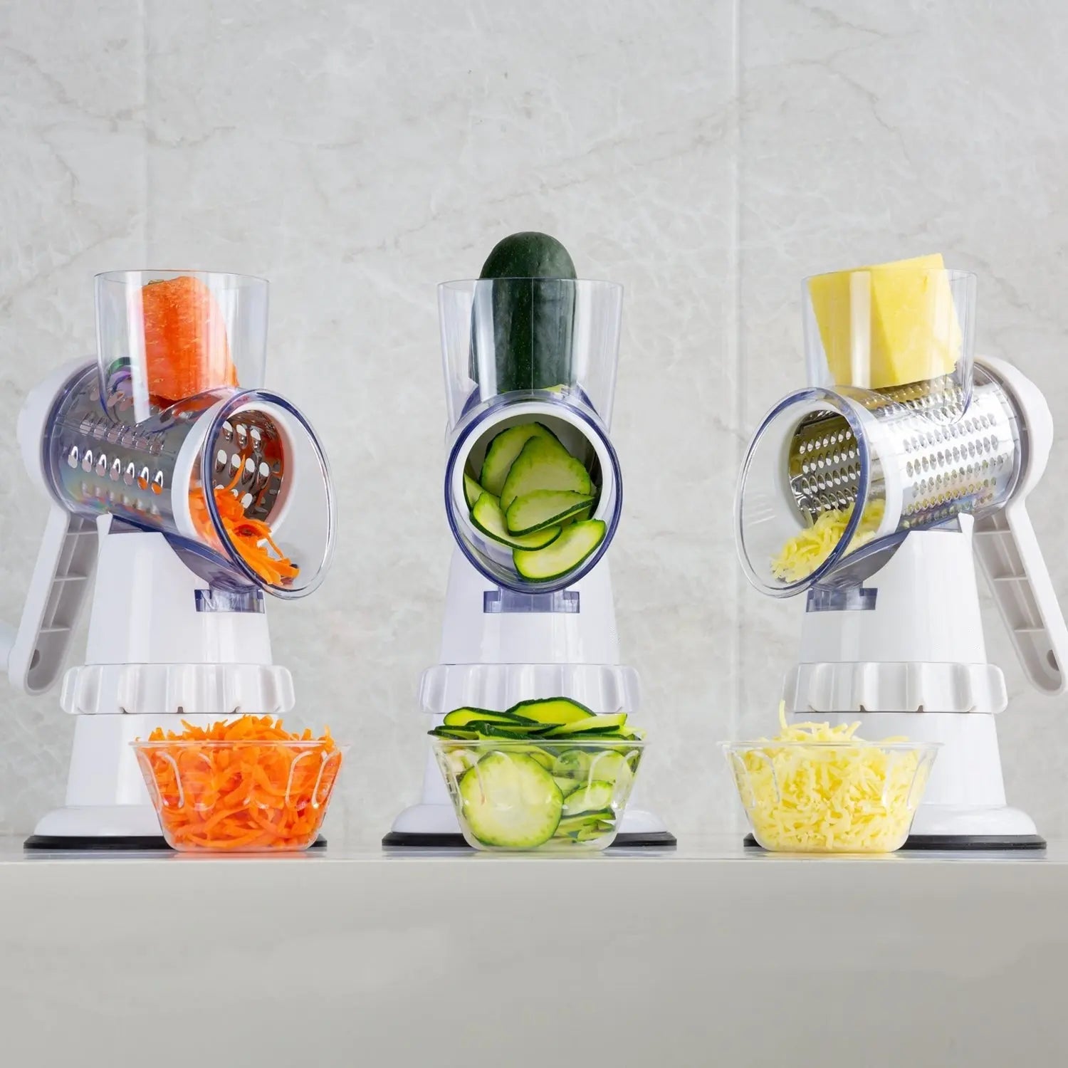 Garderion 3 In 1 Vegetable Slicer – Manual Kitchen Grater Garderion