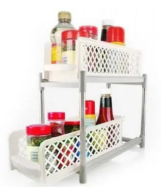Garderion 2-Tier Bathroom & Kitchen Storage Rack Garderion