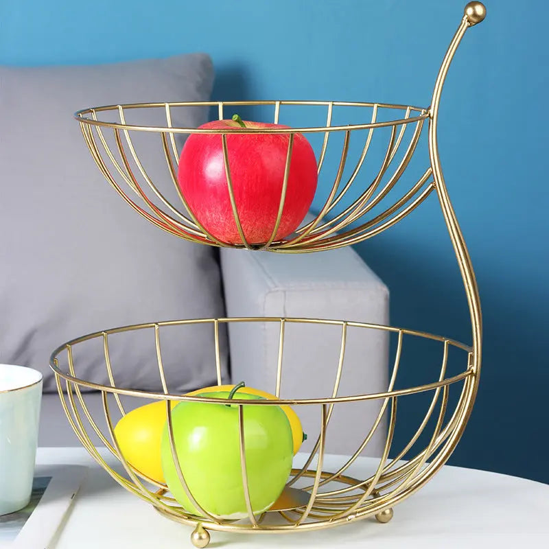 Garderion Double Layer Fruit & Vegetable Shelf – Kitchen Organizer Garderion