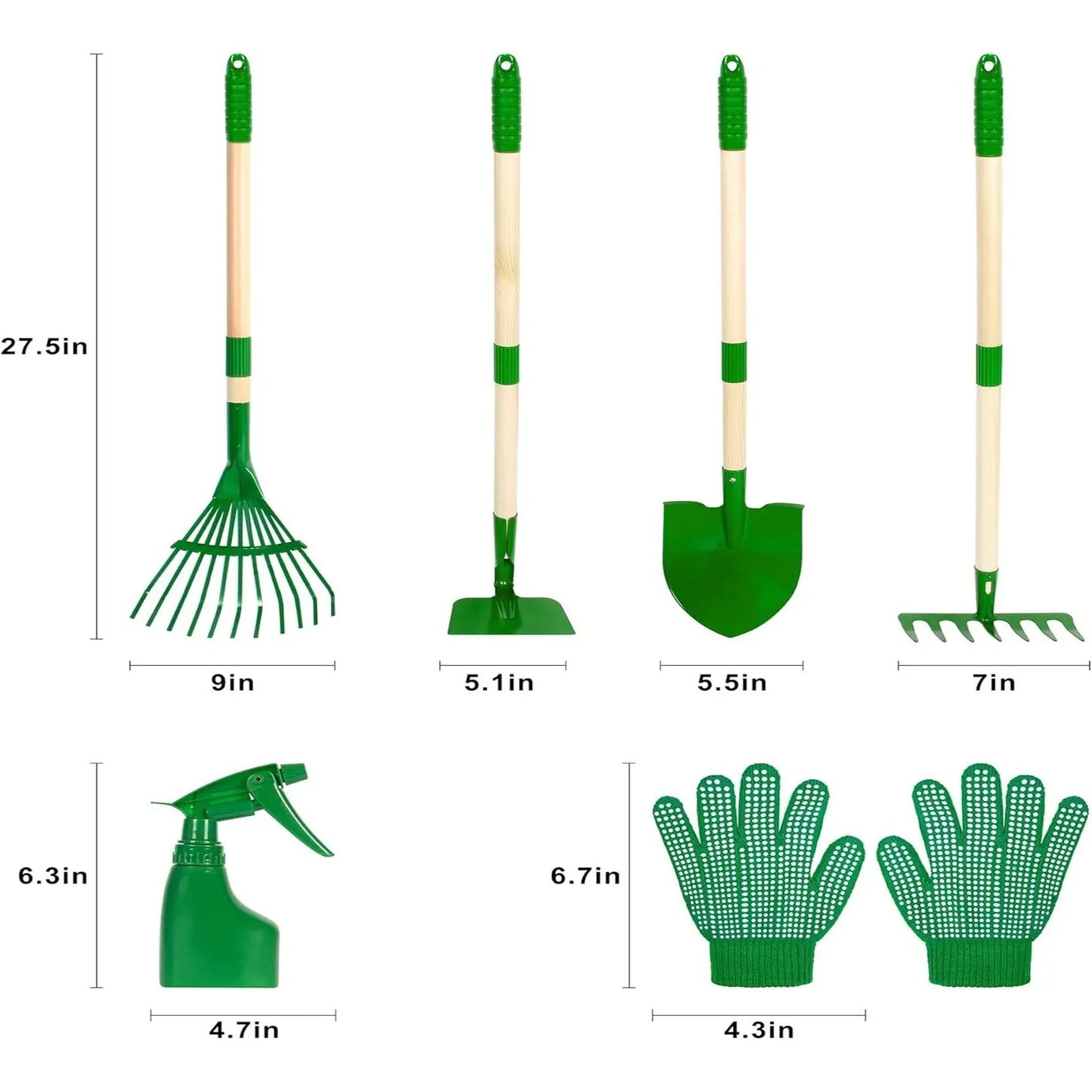 Garderion Kids 6-Piece Gardening Tools Set – Children Rake & Tools Garderion