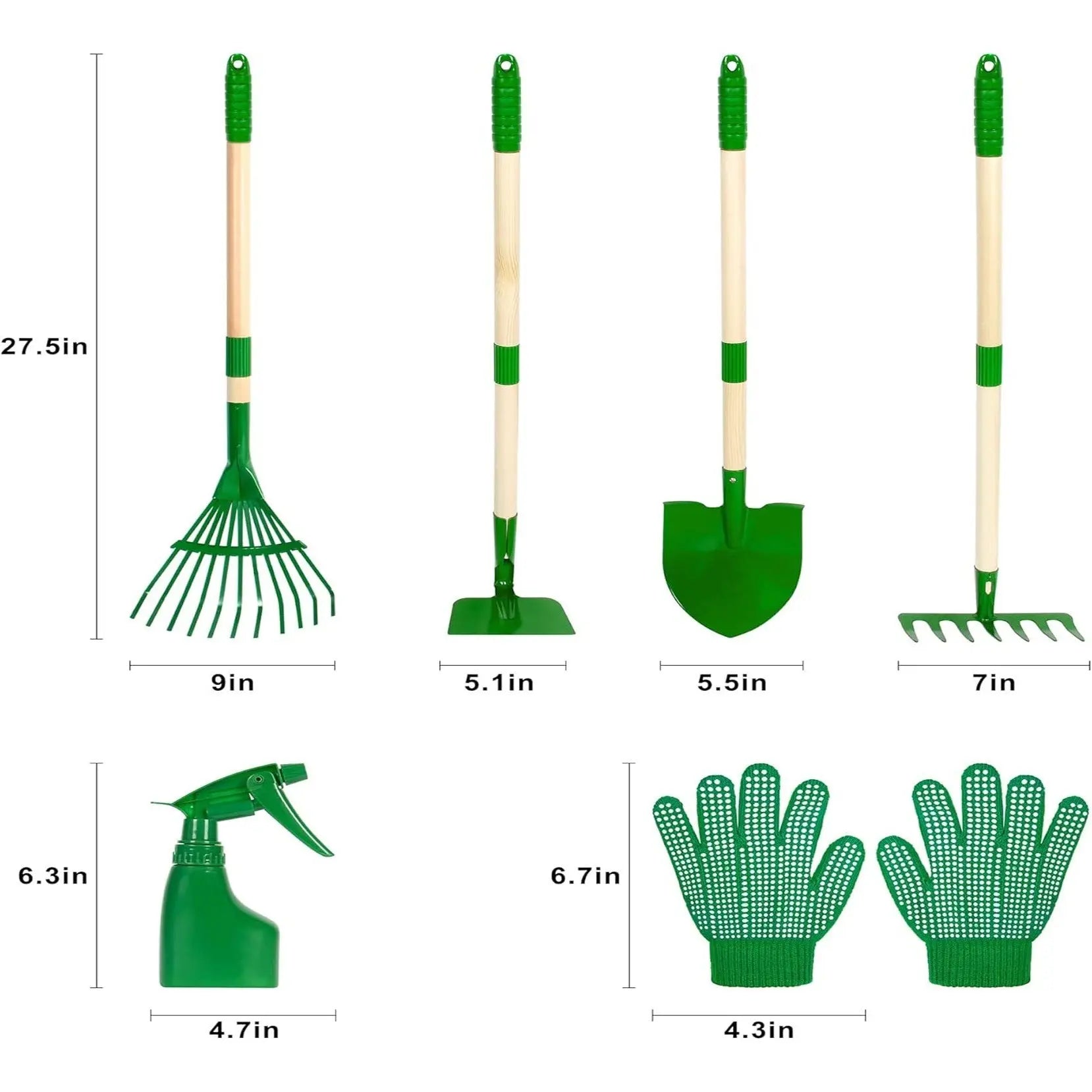 Garderion Kids 6-Piece Gardening Tools Set – Children Rake & Tools Garderion