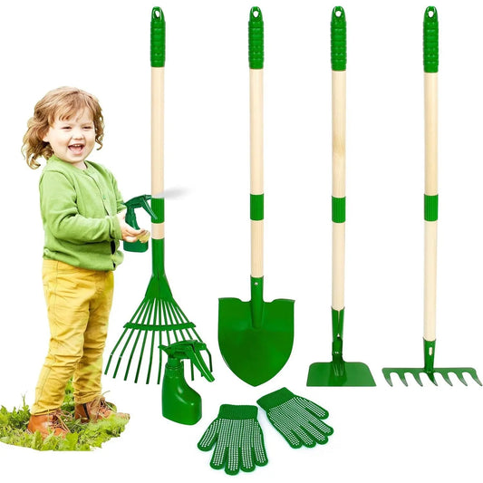 Garderion Kids 6-Piece Gardening Tools Set – Children Rake & Tools Garderion