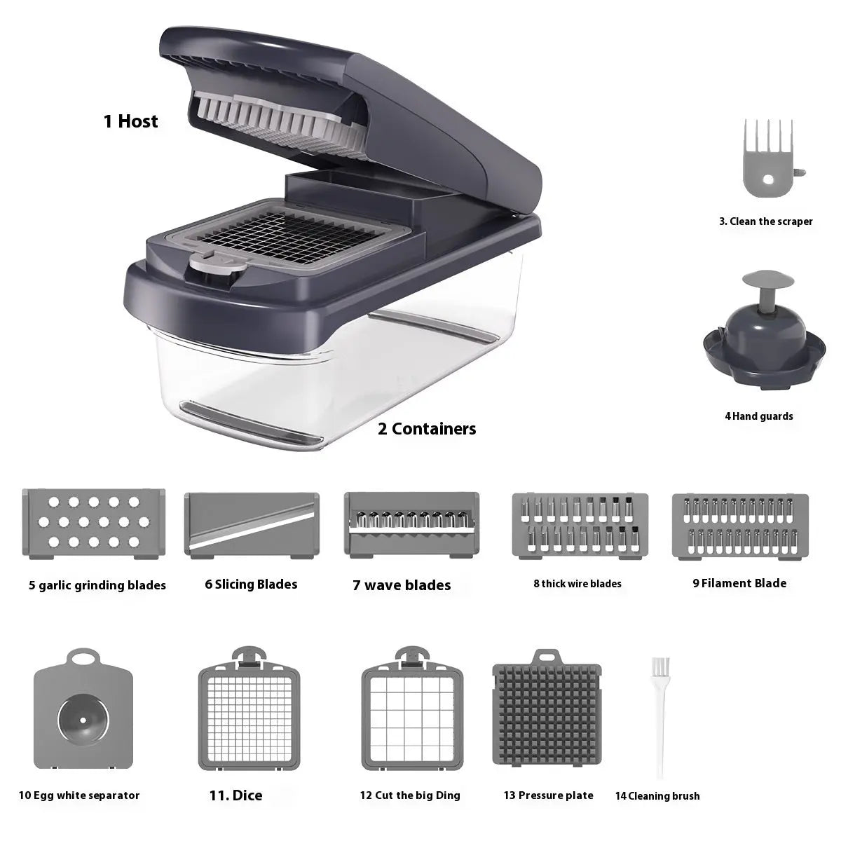 Garderion 15-in-1 Multi-function Vegetable Chopper – Kitchen Tool Garderion