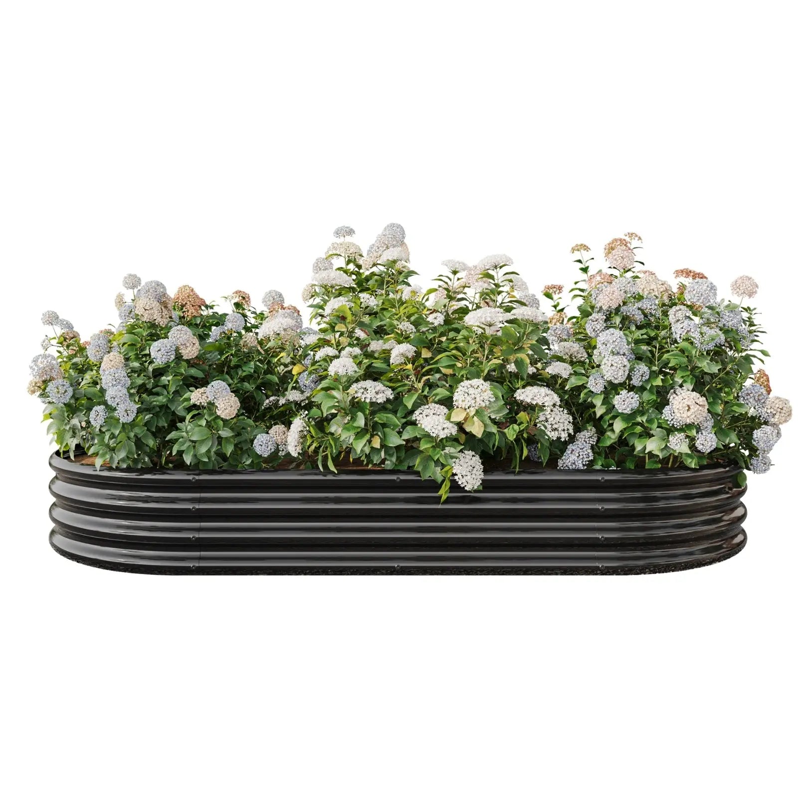 Garderion Oval Metal Elevated Garden Bed - Large Raised Planter for Vegetables & Flowers Garderion
