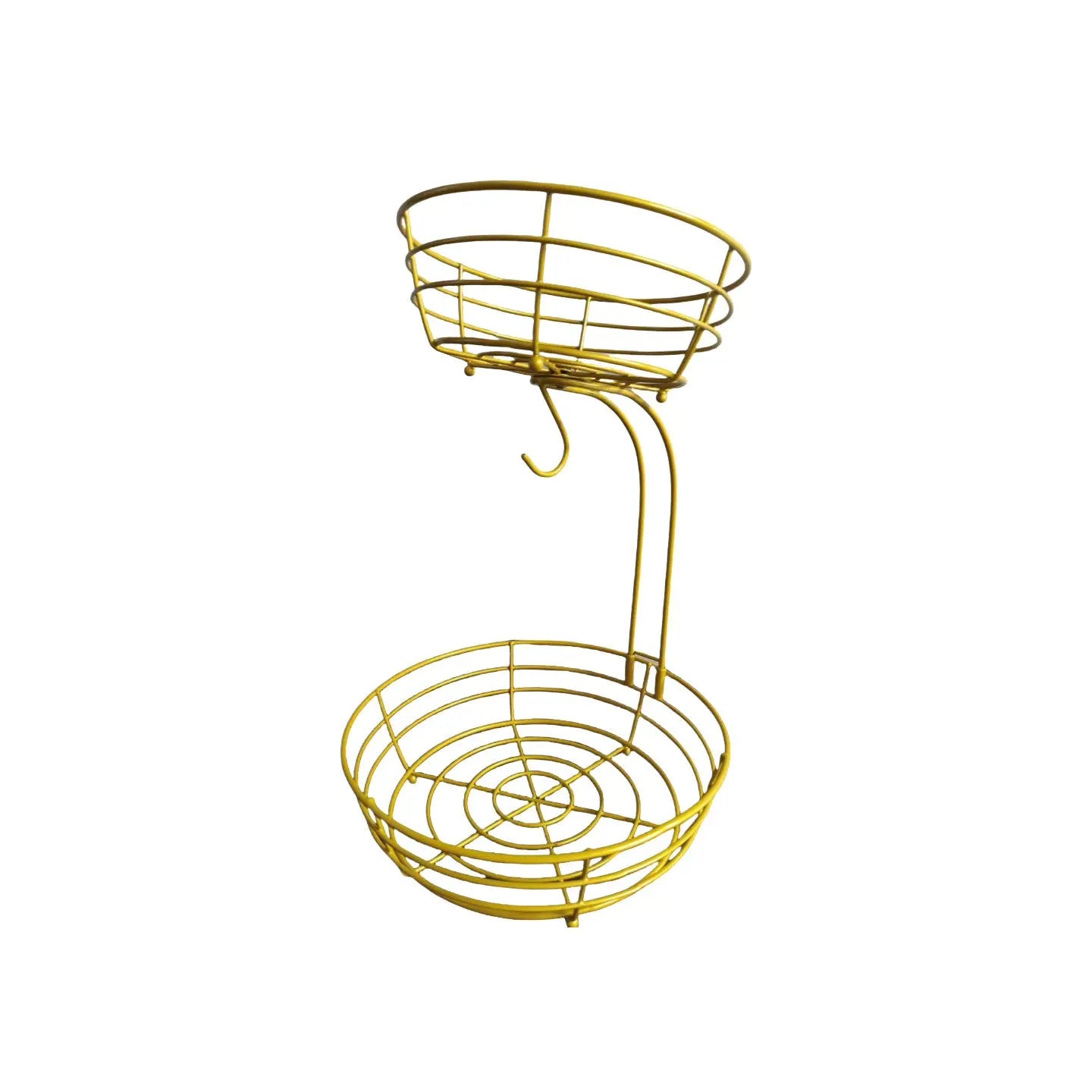 Garderion Double-Layer Fruit Basket - Wrought Iron Snack Storage Garderion