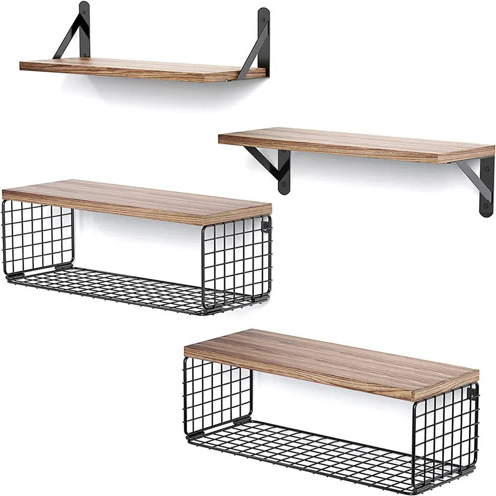 Garderion Wooden Shelf – 4-Layer Kitchen & Living Room Rack Garderion