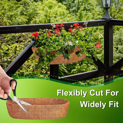 Garderion 3Pcs Coco Liners for Planters | Coconut Fiber Window Box Replacement Garderion