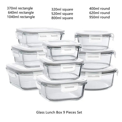 Garderion Glass Lunch Box – Microwave Safe, Separation Type Garderion