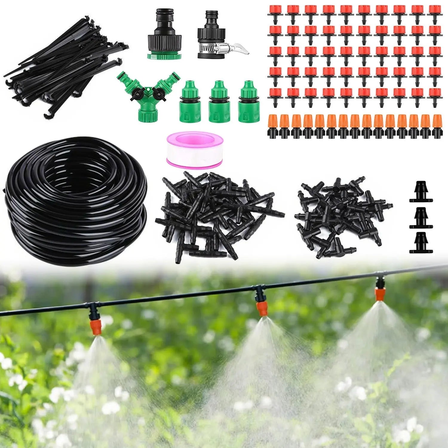 Garderion 164FT Automatic Drip Irrigation Kit for Garden & Patio Garderion