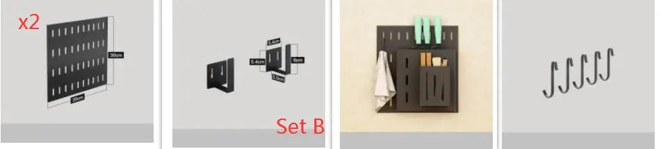 Garderion Stainless Steel Wall-Mounted Kitchen Rack Garderion