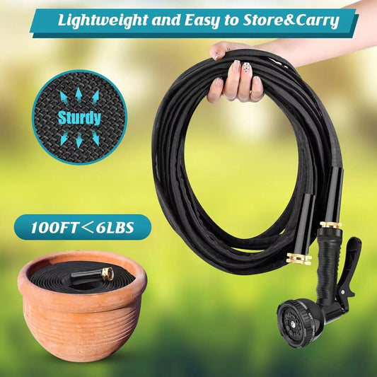 Garderion Garden Hose & Watering Gun – Outdoor Rinse Hose Garderion